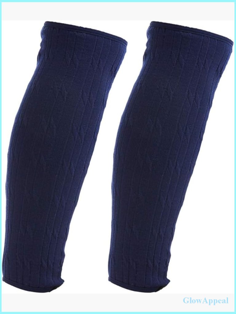 Cable Knit Leg Warmers - Easy Grip Loops, Soft Stretch, Adaptive